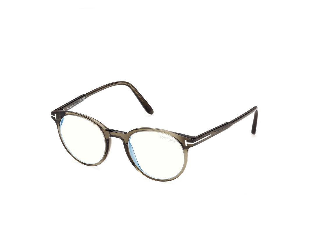 Briller tom ford ft5695-b 096 verde round masculino størrelse 47mm - Hovedvisning