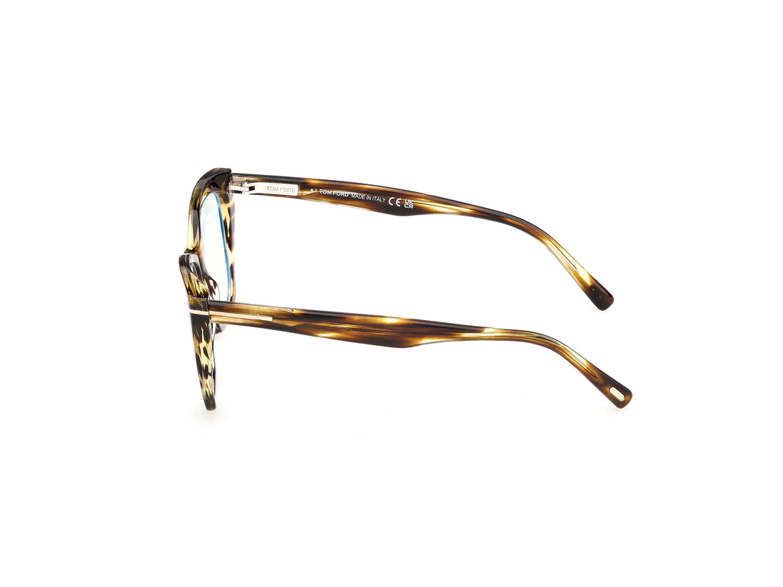 Occhiali da vista tom ford ft5709-b 55a havana cat eye femenino taglia 54mm - Vista dettagliata