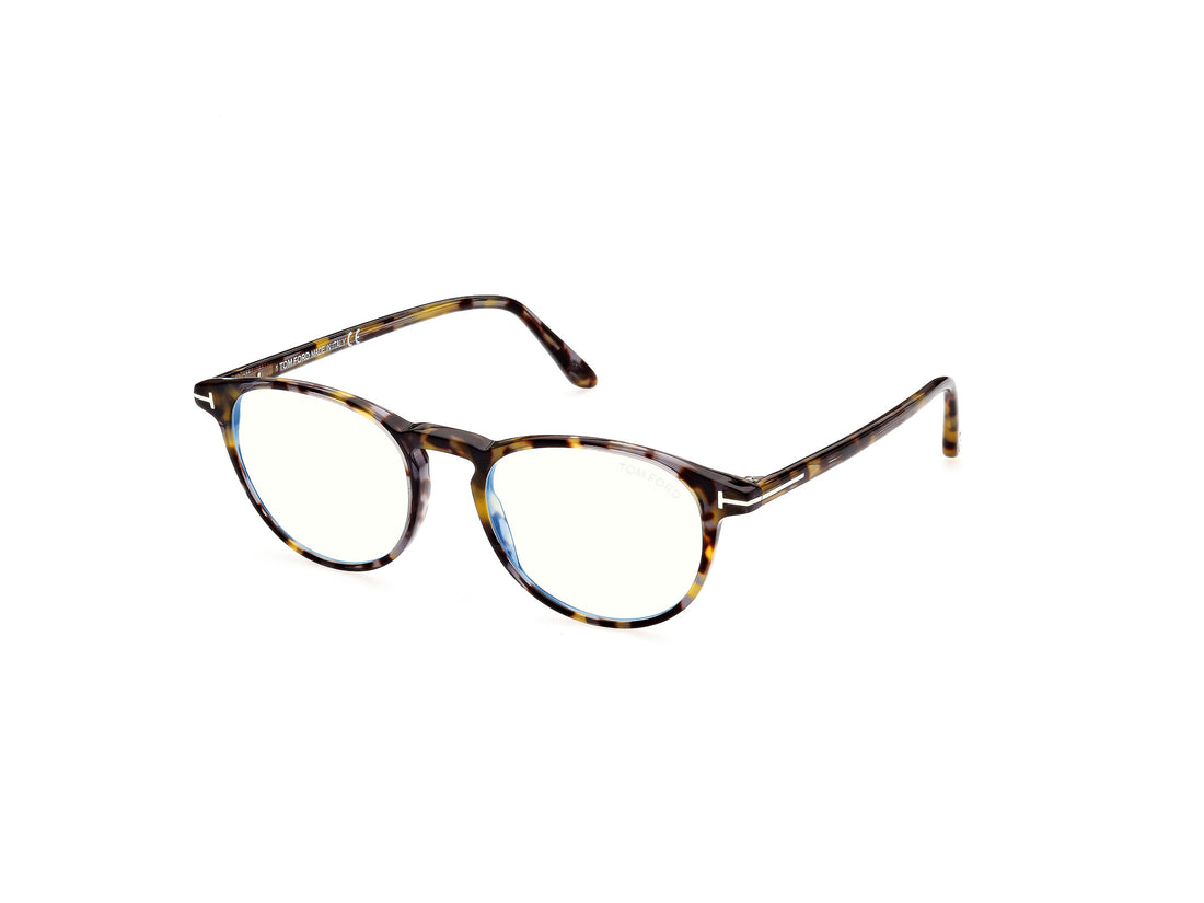 Óculos graduados tom ford ft5803-b 055 havana round masculino tamanho 51mm - Vista principal