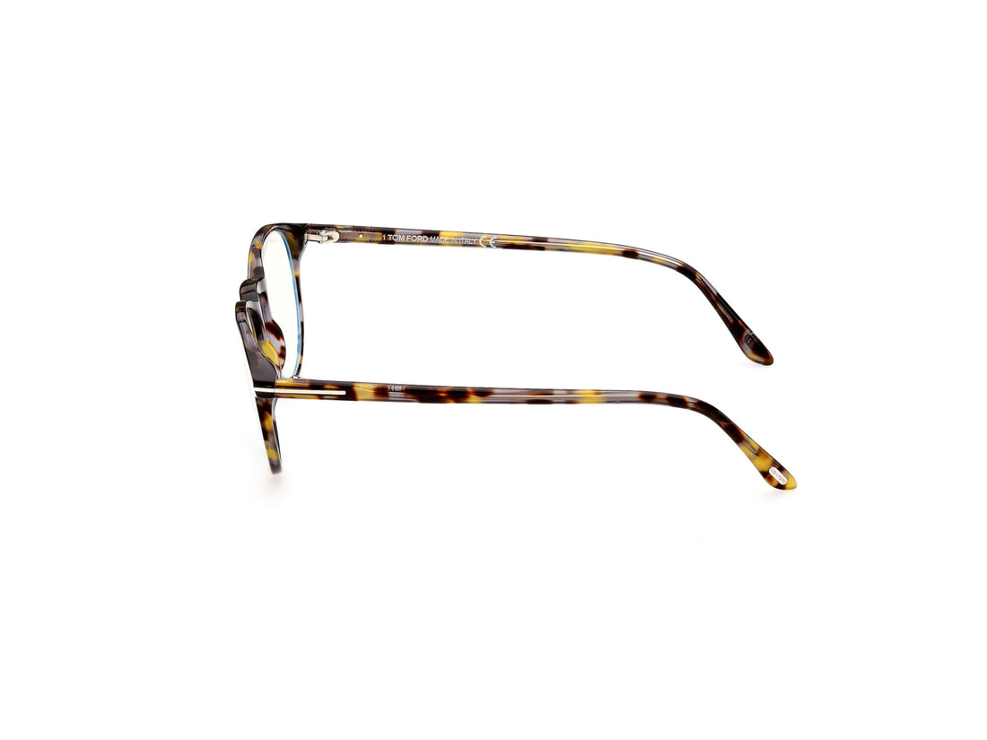 Óculos graduados tom ford ft5803-b 055 havana round masculino tamanho 51mm - Vista de detalhe