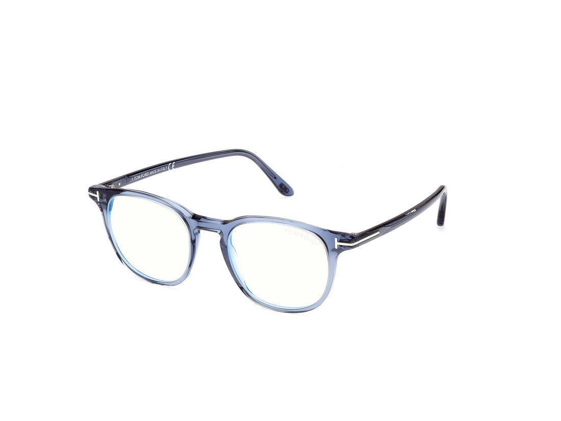 Óculos graduados tom ford ft5832-b 090 azul round masculino tamanho 50mm - Vista principal