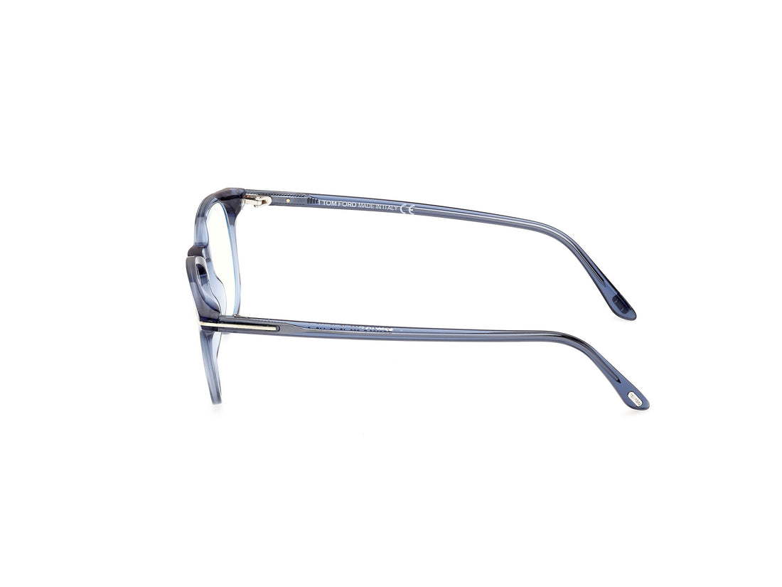 Óculos graduados tom ford ft5832-b 090 azul round masculino tamanho 50mm - Vista de detalhe