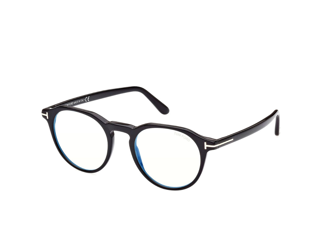 Óculos graduados tom ford ft5833-b 001 negro round masculino tamanho 49mm - Vista principal