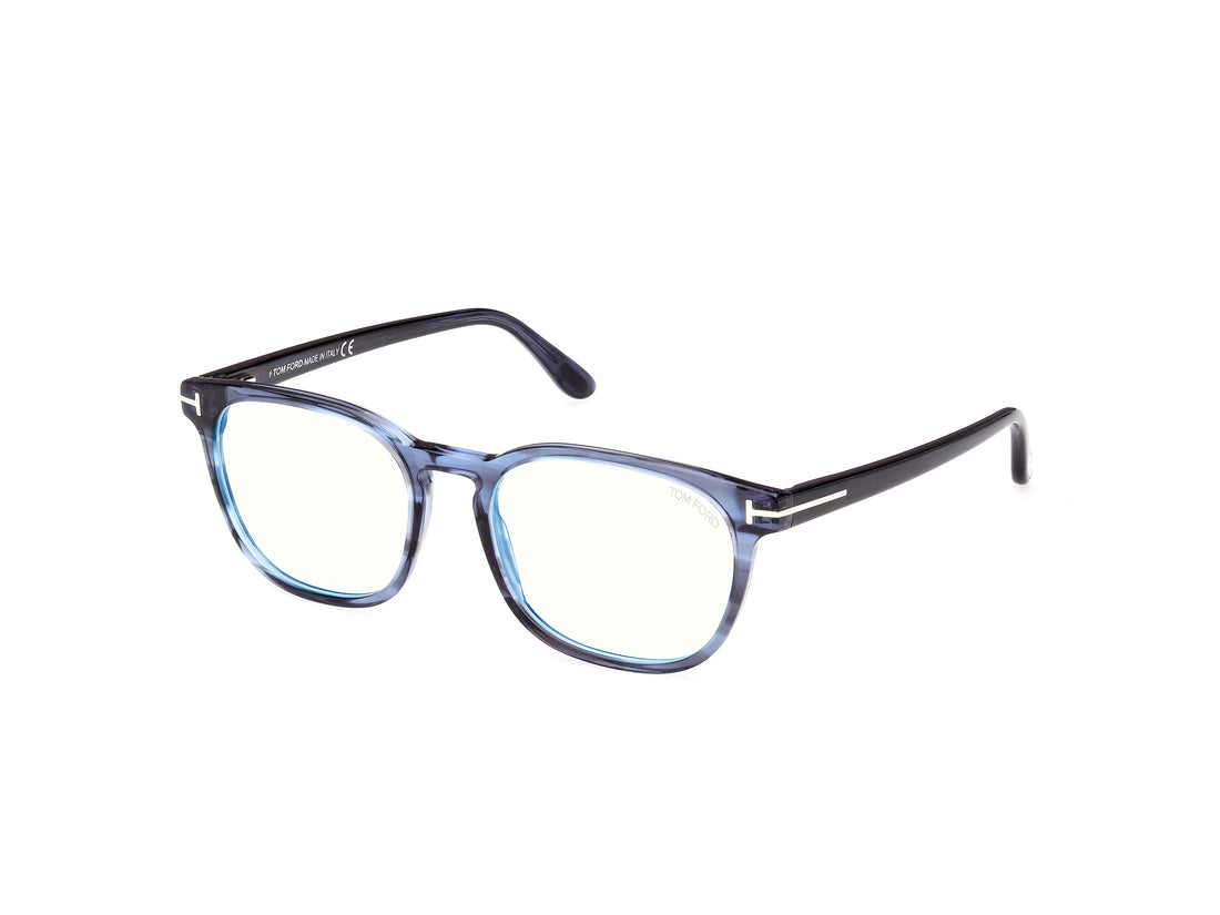 Óculos graduados tom ford ft5868-b 092 azul square masculino tamanho 53mm - Vista principal