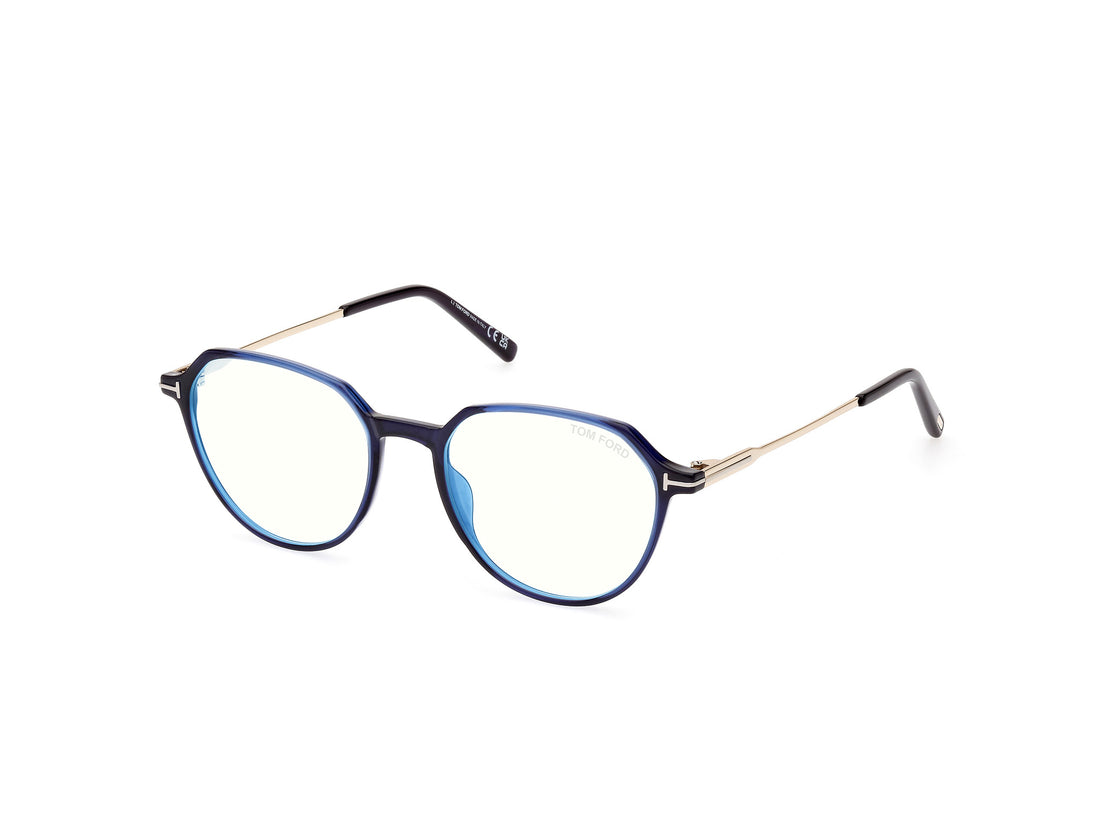 Gafas graduadas tom ford ft5875-b 090 azul round masculino talla 52mm - Vista principal