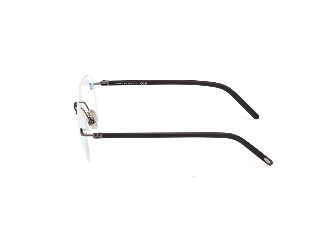 Lunettes de vue tom ford ft5934-b 012 plateado rectangular masculino taille 54mm - Vue détaillée