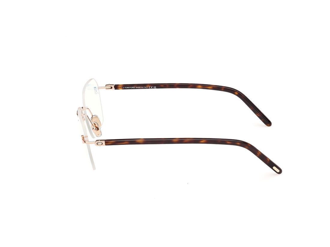 Óculos graduados tom ford ft5934-b 028 dorado rectangular masculino tamanho 54mm - Vista de detalhe