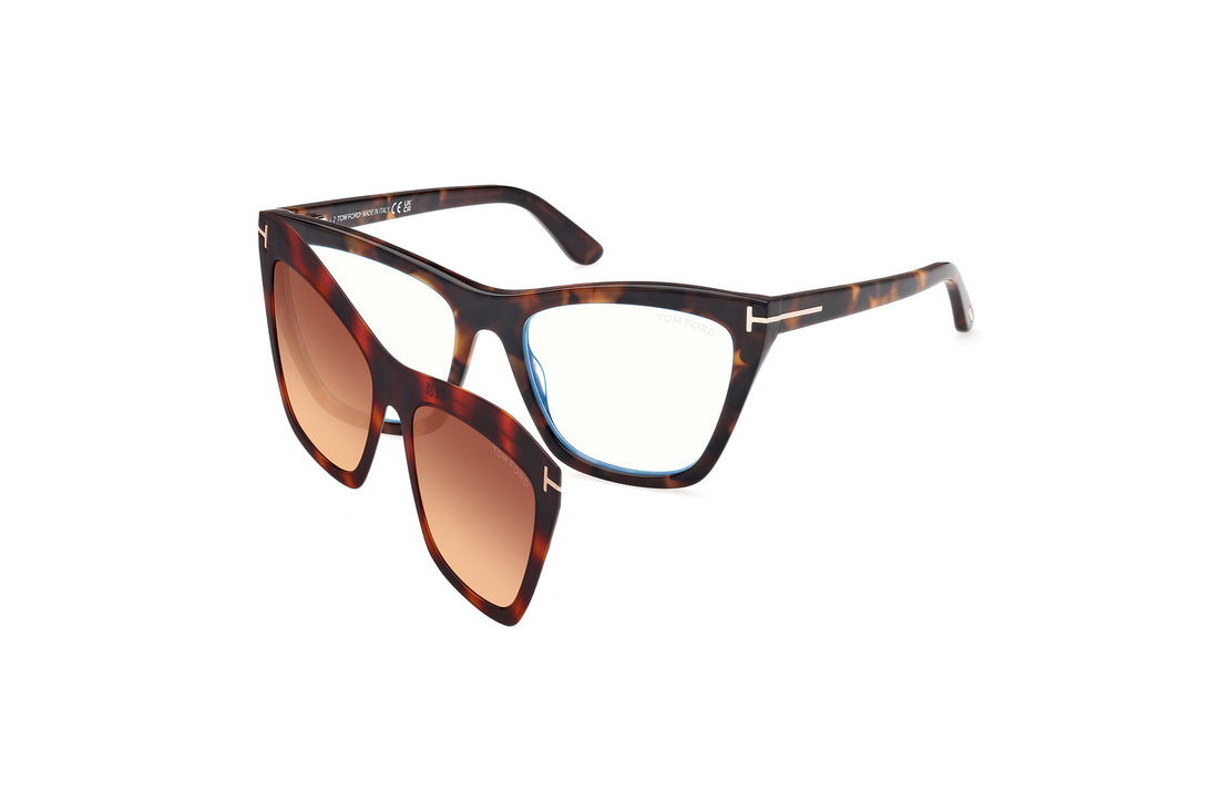 Occhiali da vista tom ford ft5971-b 052 havana cat eye femenino taglia 54mm - Vista principale
