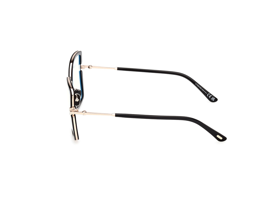 Gafas graduadas tom ford ft5985-b 001 negro square femenino talla 55mm - Vista de detalle