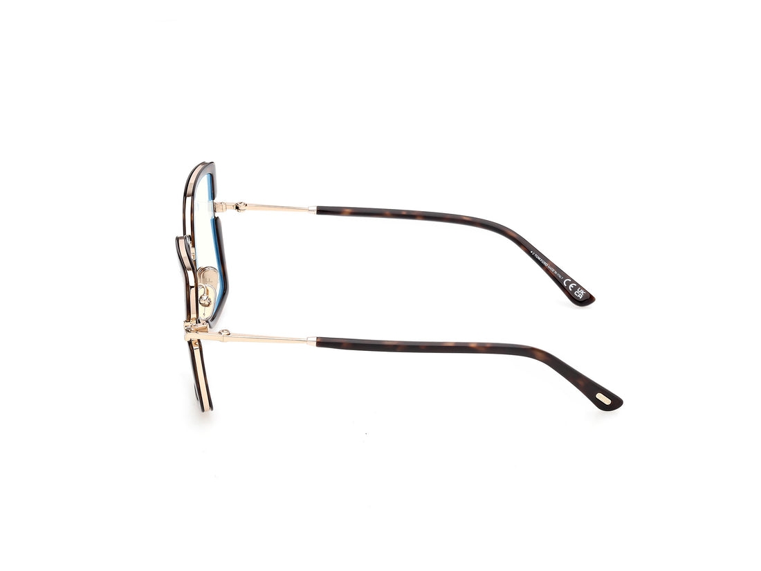 Brillen tom ford ft5985-b 052 havana square femenino größe 55mm - Detailansicht