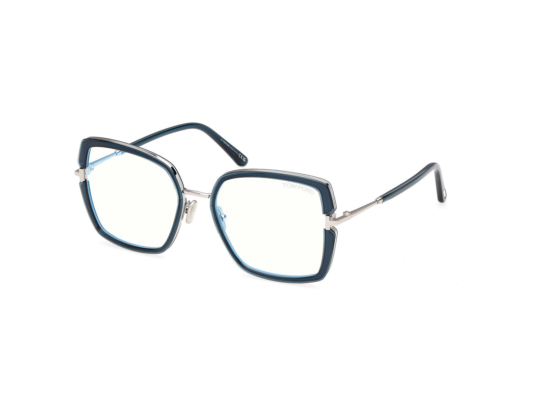 Brillen tom ford ft5985-b 090 azul square femenino größe 55mm - Hauptansicht