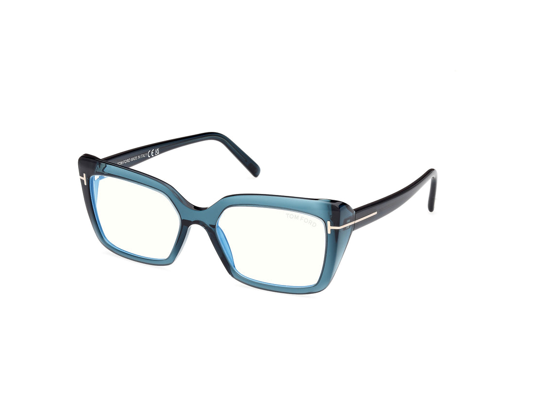 Gafas graduadas tom ford ft5991-b 092 azul rectangular femenino talla 55mm - Vista principal