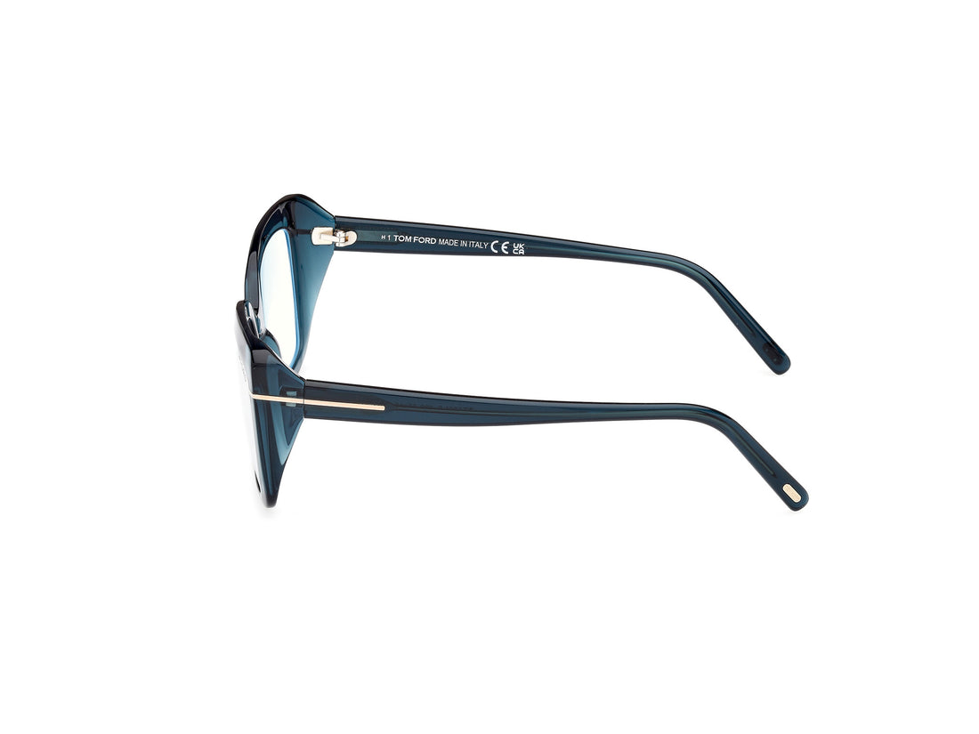 Gafas graduadas tom ford ft5991-b 092 azul rectangular femenino talla 55mm - Vista de detalle
