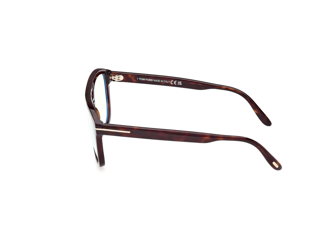 Óculos graduados tom ford ft6024-b 052 havana navigator masculino tamanho 56mm - Vista de detalhe