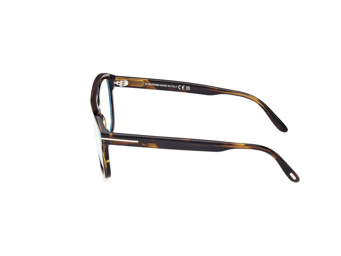 Óculos graduados tom ford ft6024-b 055 havana navigator masculino tamanho 56mm - Vista de detalhe