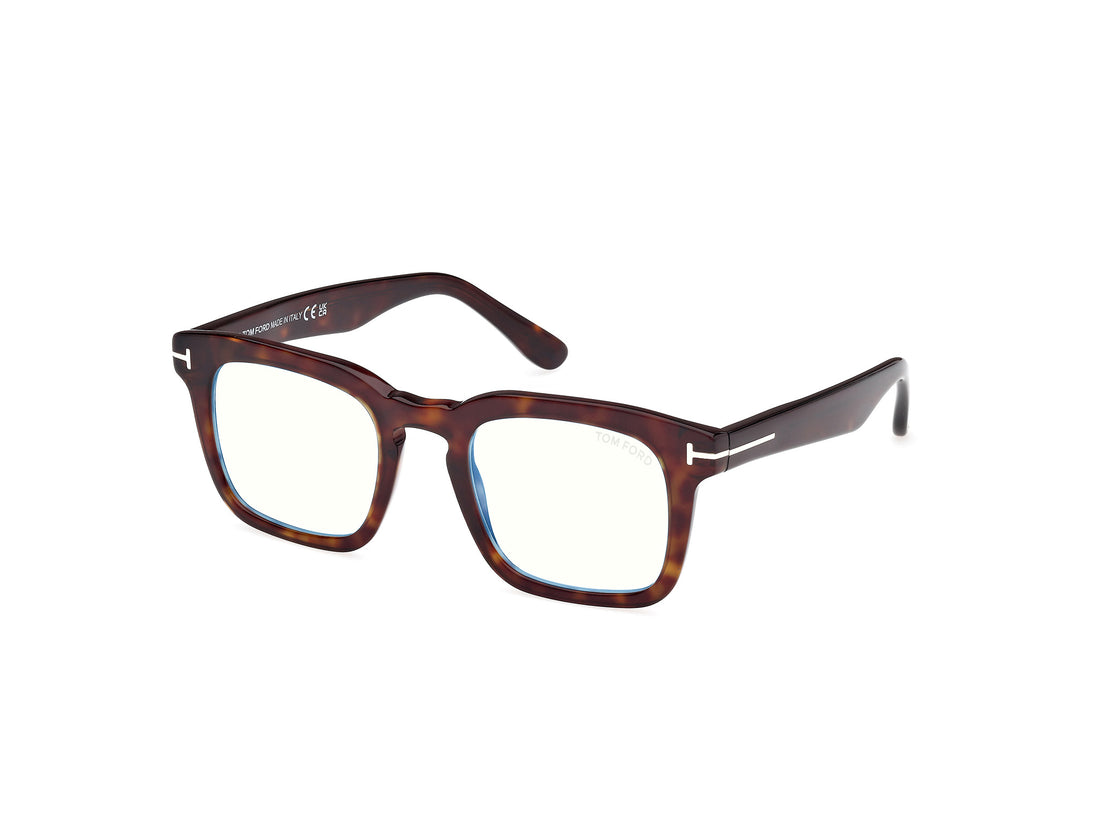 Óculos graduados tom ford ft6025-b 052 havana square unisex tamanho 50mm - Vista principal