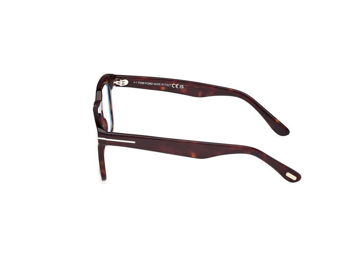 Óculos graduados tom ford ft6025-b 052 havana square unisex tamanho 50mm - Vista de detalhe