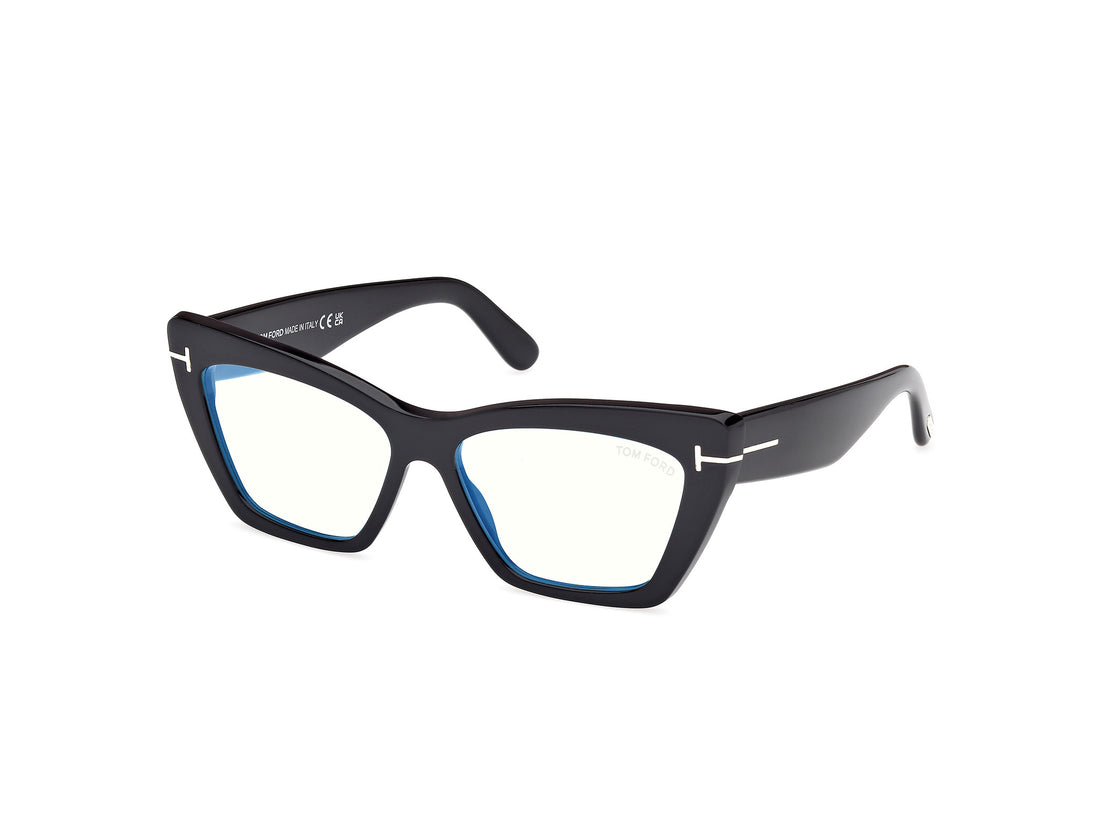 Óculos graduados tom ford ft6026-b 001 negro cat eye unisex tamanho 56mm - Vista principal