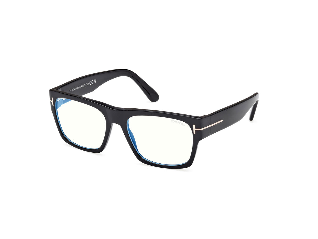 Brillen tom ford ft6035-b 001 negro rectangular masculino größe 55mm - Hauptansicht