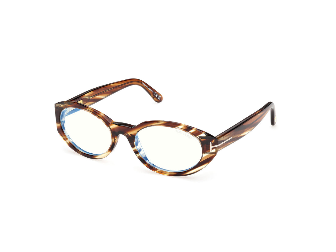 Occhiali da vista tom ford ft6067-b 055 havana oval femenino taglia 54mm - Vista principale