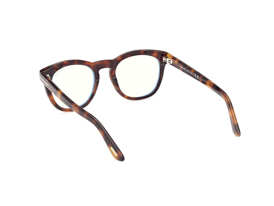 Óculos graduados tom ford ft6081-b 053 havana round masculino tamanho 51mm - Vista de detalhe