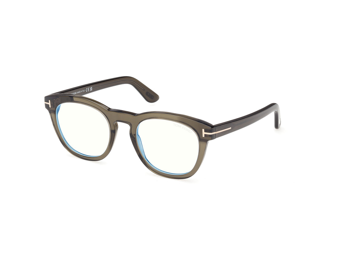 Gafas graduadas tom ford ft6081-b 098 verde round masculino talla 51mm - Vista principal