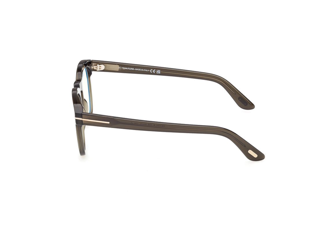 Gafas graduadas tom ford ft6081-b 098 verde round masculino talla 51mm - Vista de detalle