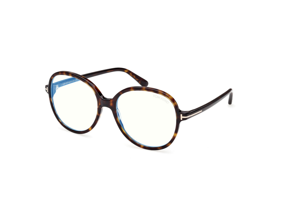 Gafas graduadas tom ford ft6090-b 052 havana round femenino talla 56mm - Vista principal