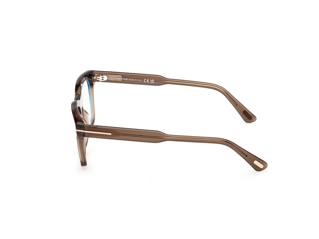 Occhiali da vista tom ford ft6122-b 048 marron square masculino taglia 51mm - Vista dettagliata