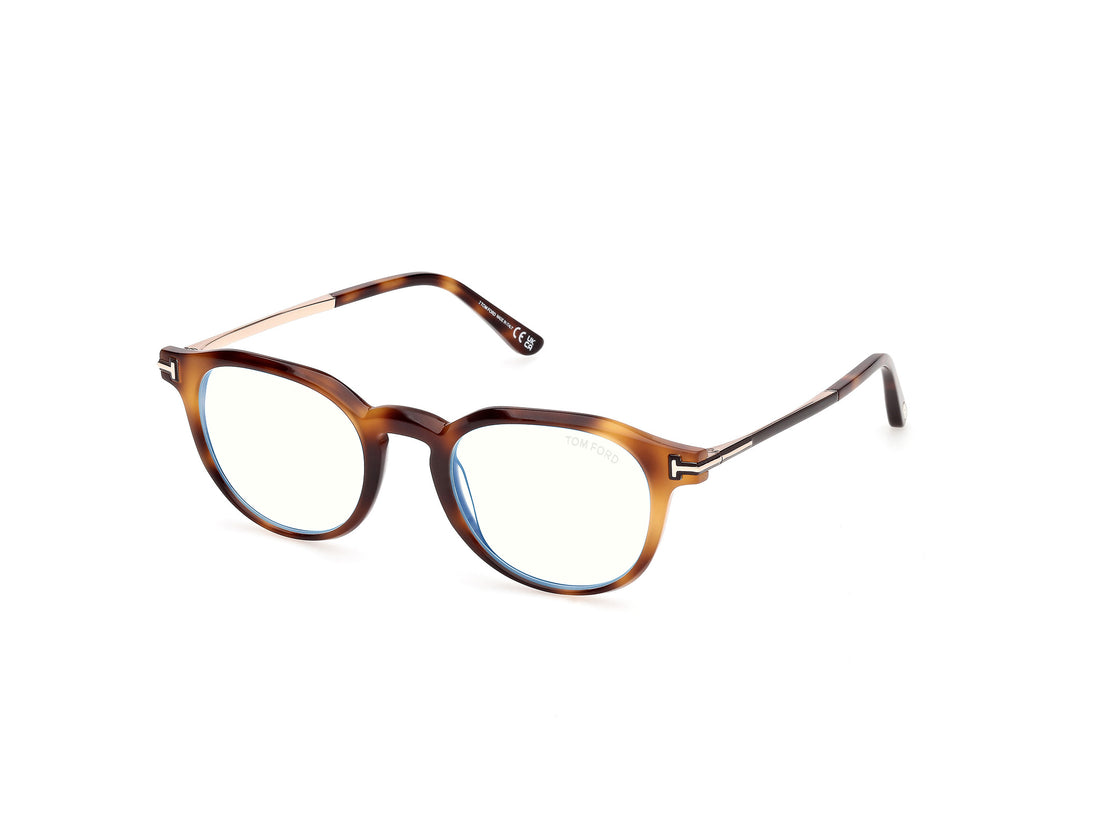 Brillen tom ford ft6125-b 053 havana round masculino größe 49mm - Hauptansicht