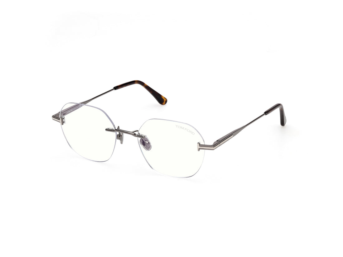 Brillen tom ford ft6126-b 008 plateado geometric masculino größe 52mm - Hauptansicht