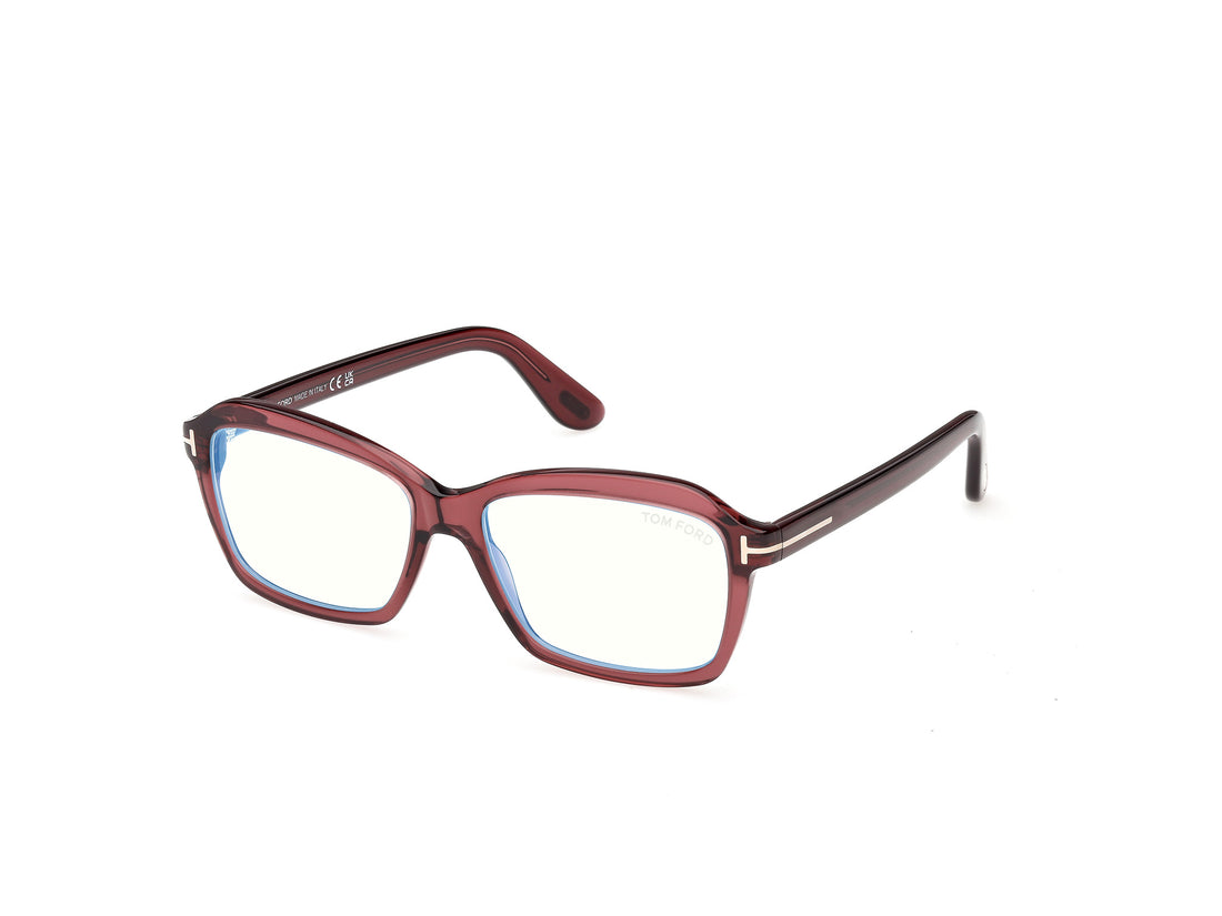 Prescription glasses tom ford ft6129-b 069 burdeos rectangular femenino size 54mm - Main view