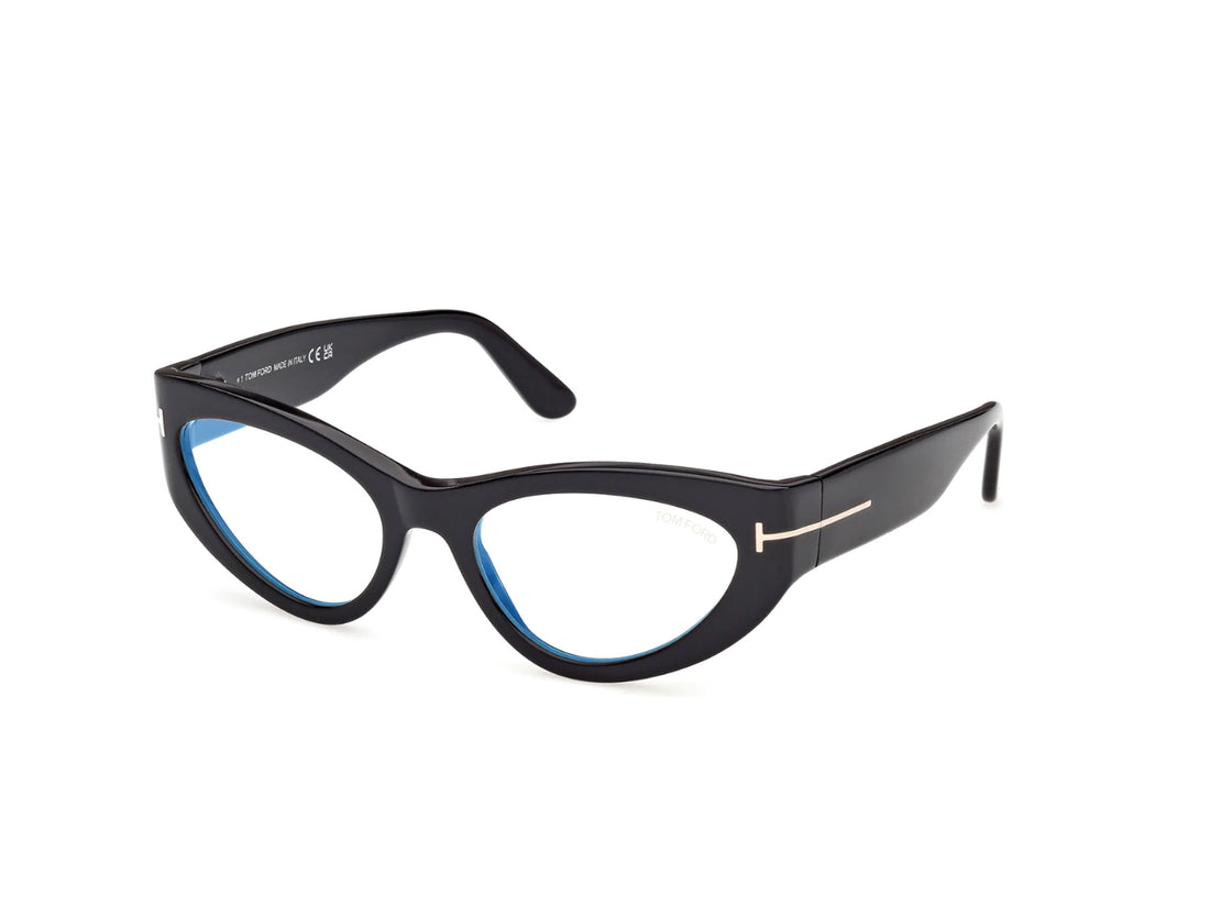 Prescription glasses tom ford ft6134-b 001 negro cat eye femenino size 55mm - Main view