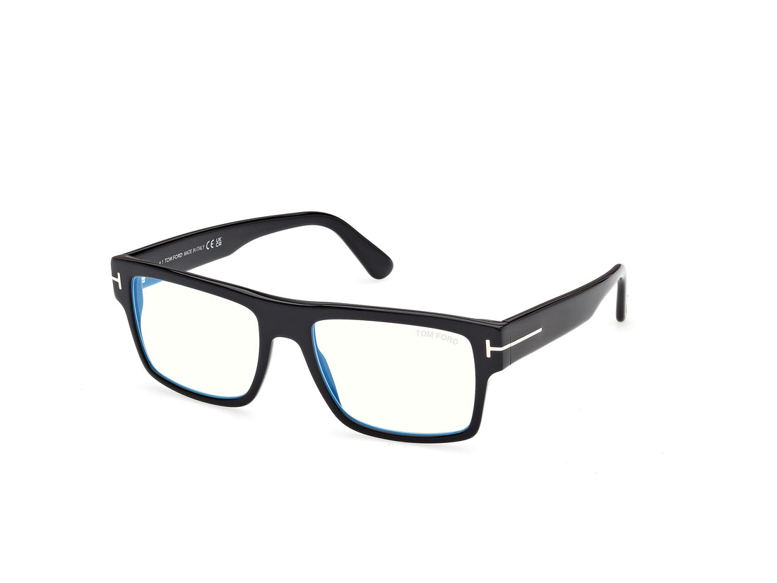 Prescription glasses tom ford ft6168-b 001 negro rectangular masculino size 55mm - Main view