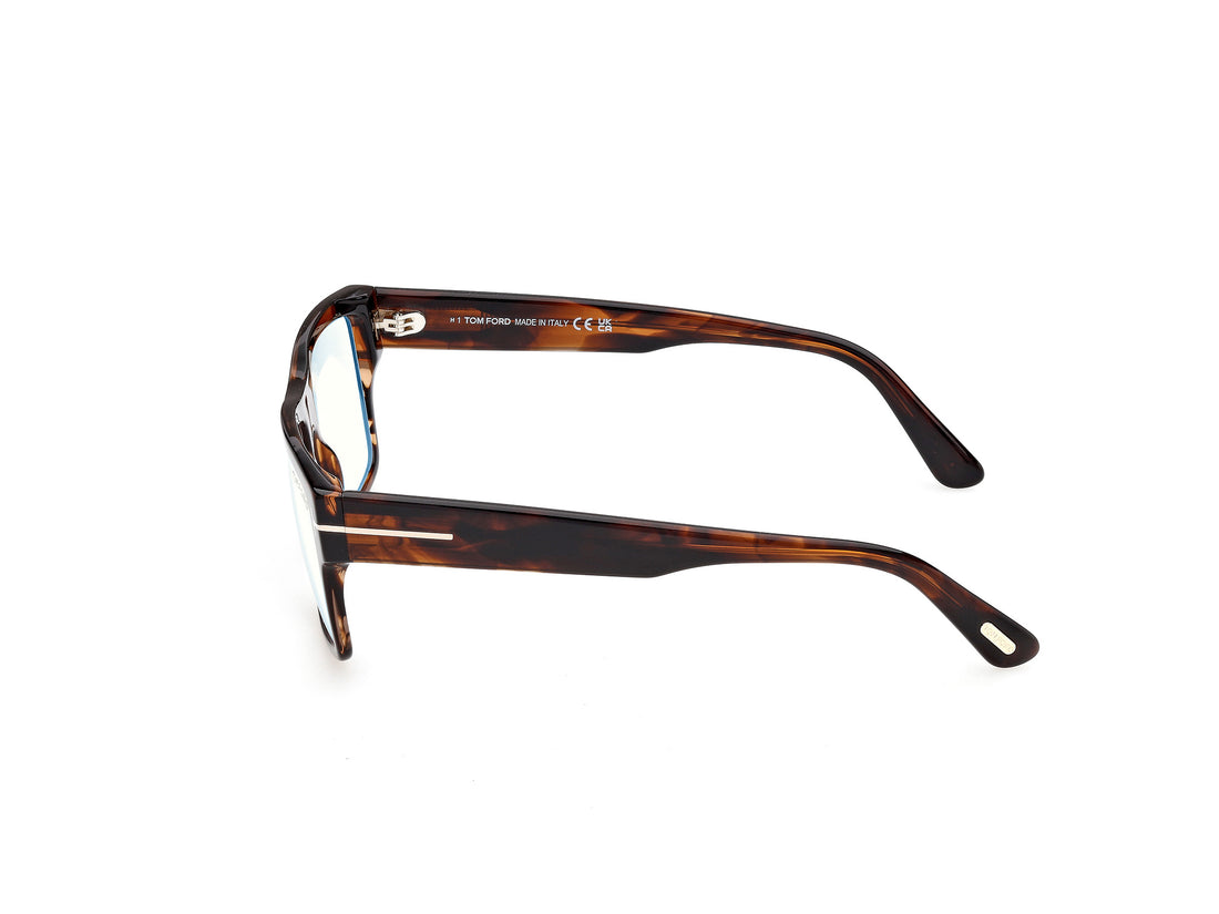 Prescription glasses tom ford ft6168-b 055 havana rectangular masculino size 55mm - Detailed view