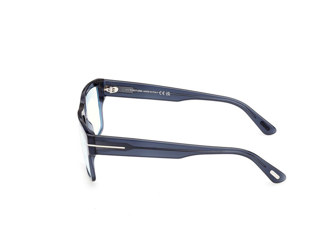 Prescription glasses tom ford ft6168-b 090 azul rectangular masculino size 55mm - Detailed view