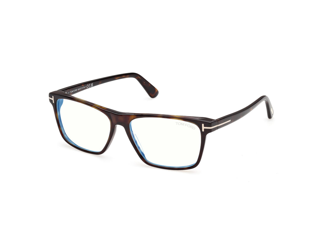 Prescription glasses tom ford ft6170-b 052 havana rectangular masculino size 58mm - Main view