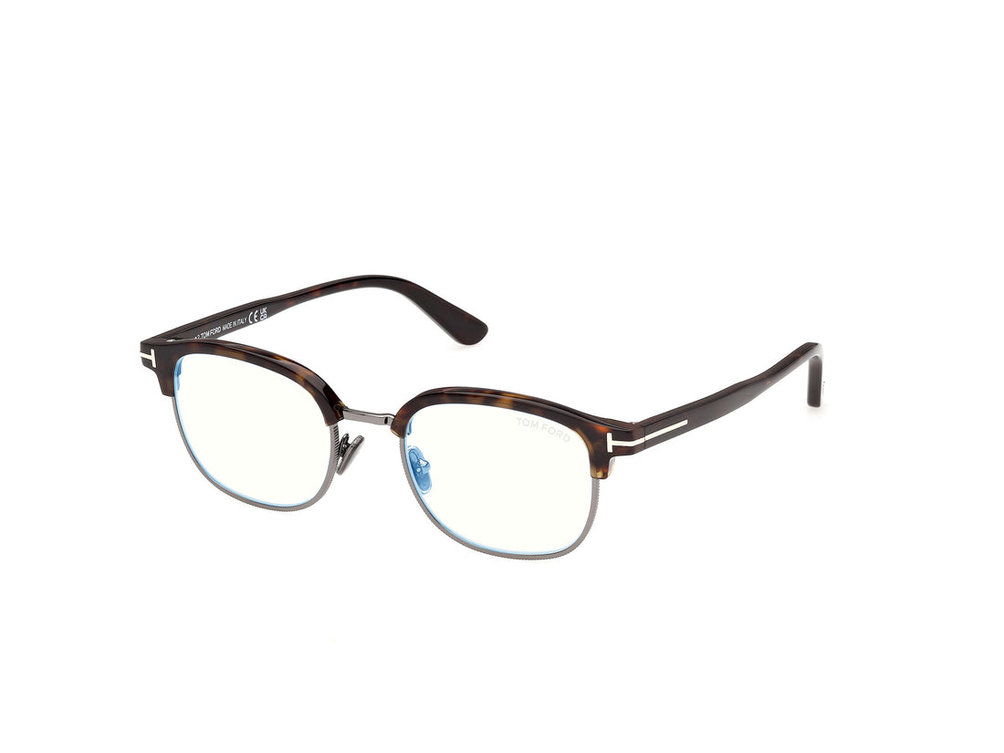 Briller tom ford ft6185-b 052 havana browline masculino størrelse 50mm - Hovedvisning