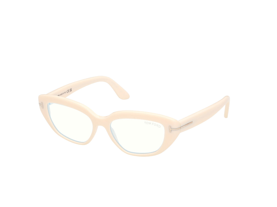 Briller tom ford ft6190-b 025 beige cat eye femenino størrelse 53mm - Hovedvisning