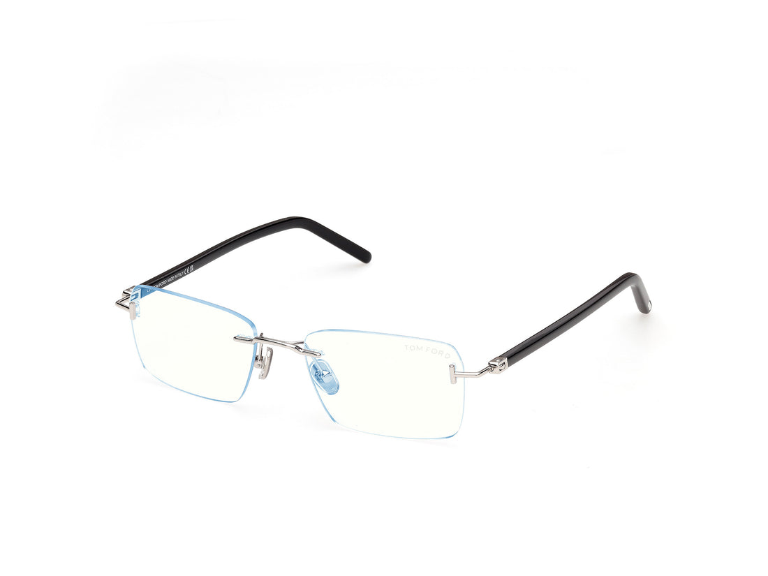Briller tom ford ft6210-b 016 plateado rectangular masculino størrelse 54mm - Hovedvisning