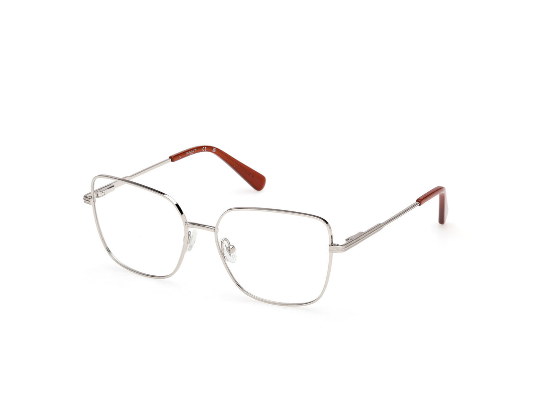 Prescription glasses gant ga50083 016 plateado square femenino size 55mm - Main view