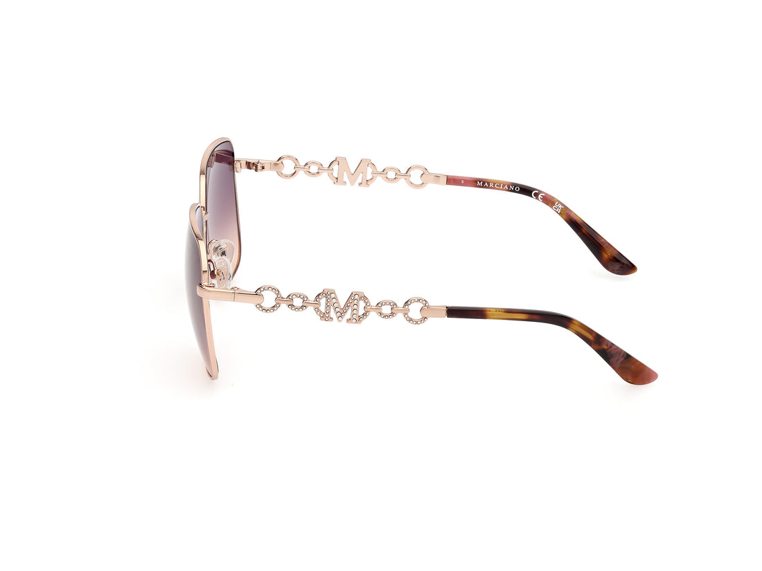 Gafas de sol guess by marciano gm00004 28z dorado square femenino talla 59mm - Vista de detalle