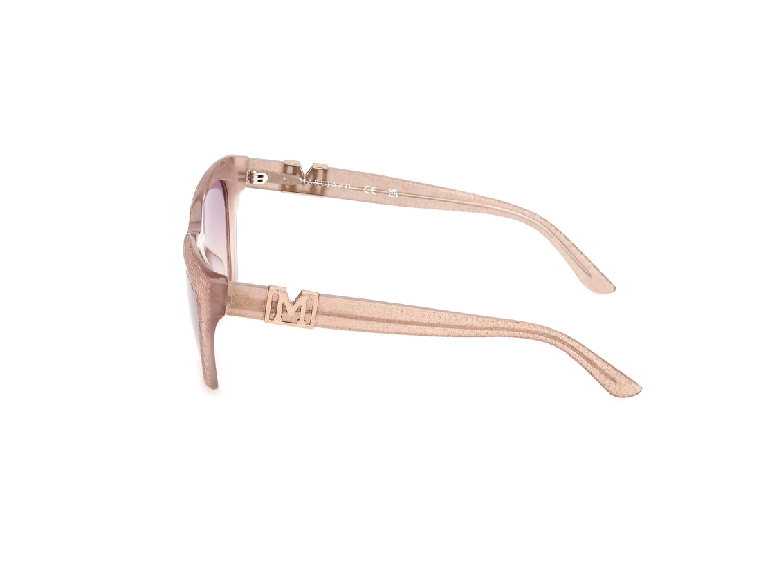 Occhiali da sole guess by marciano gm00008 57z beige cat eye femenino taglia 54mm - Vista dettagliata