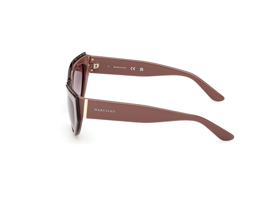 Gafas de sol guess by marciano gm00028 59f beige cat eye femenino talla 55mm - Vista de detalle