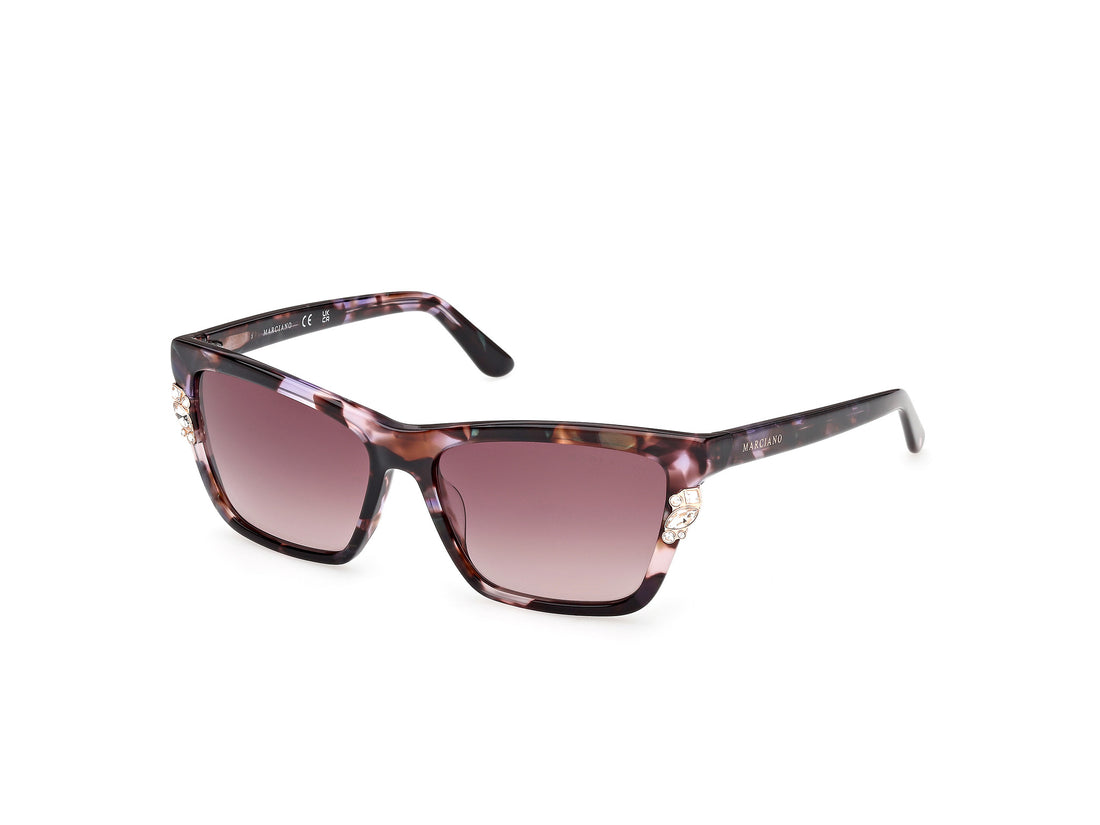Sunglasses guess by marciano gm00030 83t violeta rectangular femenino size 56mm - Main view