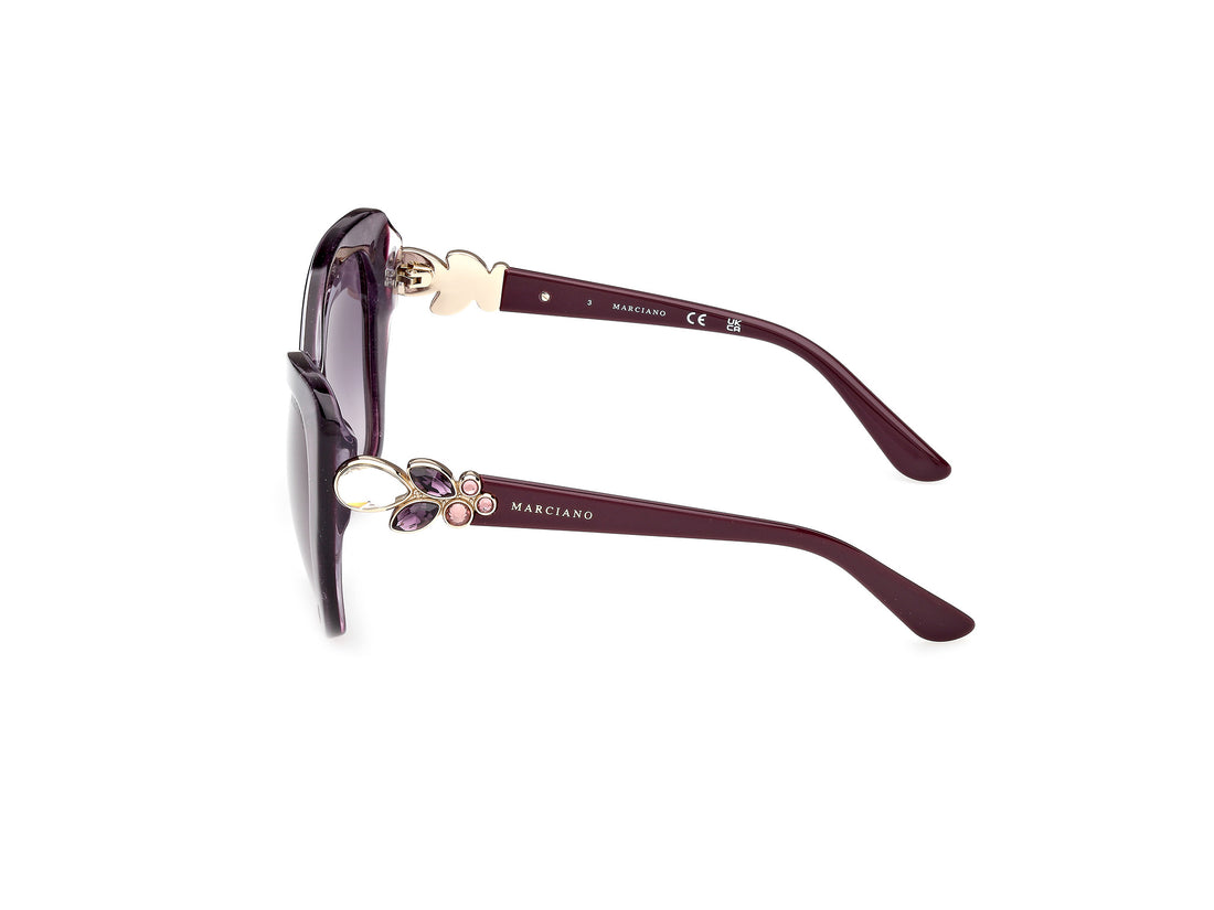 Sunglasses guess by marciano gm00032 83z violeta butterfly femenino size 55mm - Detailed view