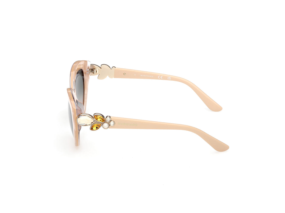 Gafas de sol guess by marciano gm00033 59b beige cat eye femenino talla 54mm - Vista de detalle