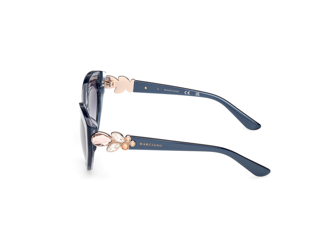 Gafas de sol guess by marciano gm00033 92w azul cat eye femenino talla 54mm - Vista de detalle