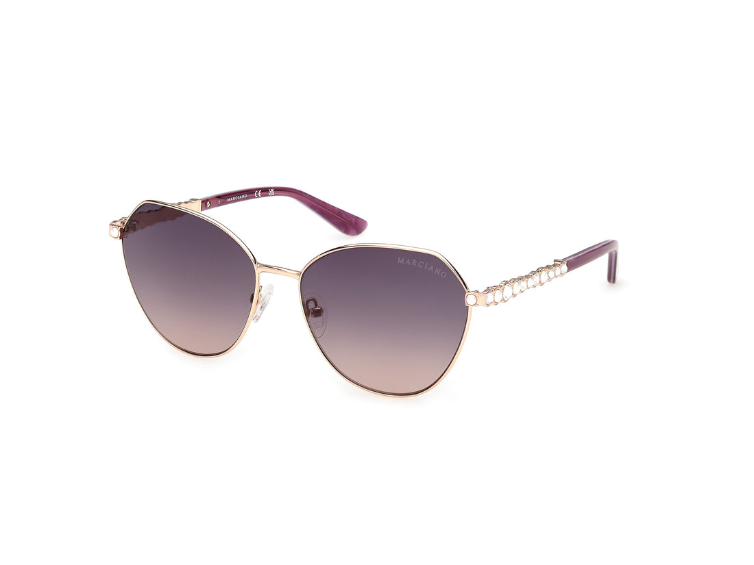 Gafas de sol guess by marciano gm00036 32z dorado round femenino talla 58mm - Vista principal