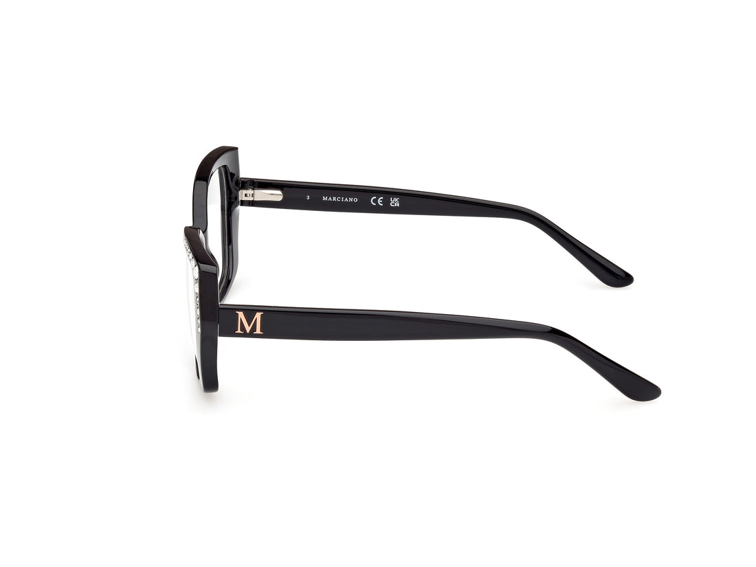 Brillen guess by marciano gm50001 001 negro geometric femenino größe 56mm - Detailansicht